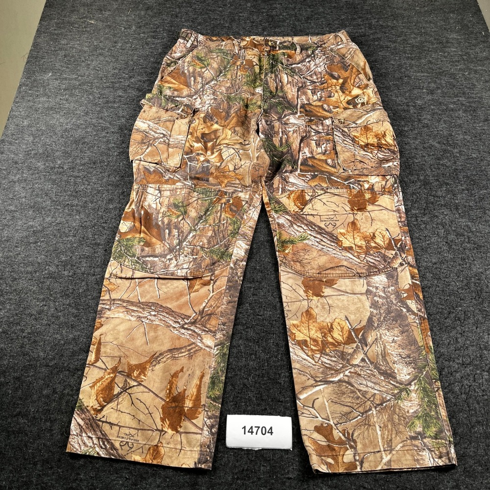 Game Winner Cargo Pants Mens Large Brown Realtree Camouflage Utility Workwear